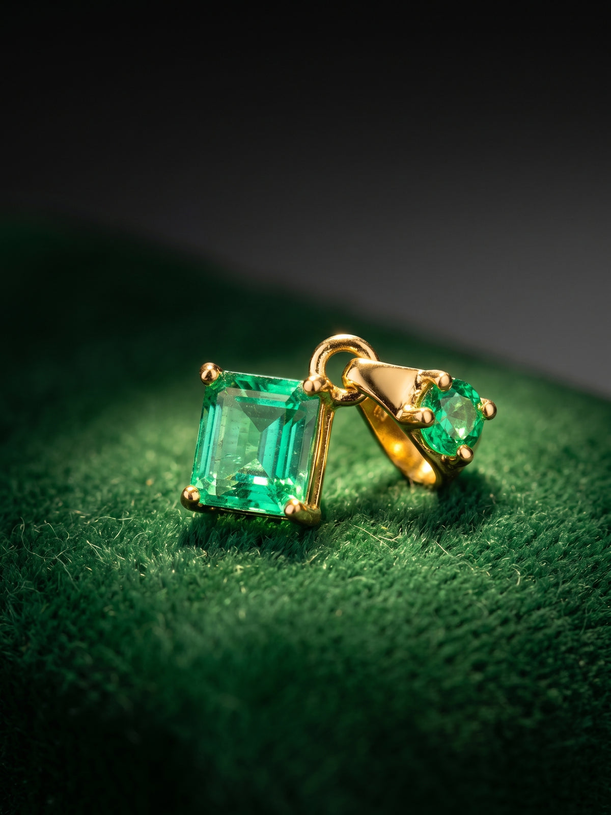 ✦ Dije Esmeralda Natural de Muzo en Oro 18K — Certificado ICG (Pieza Única)