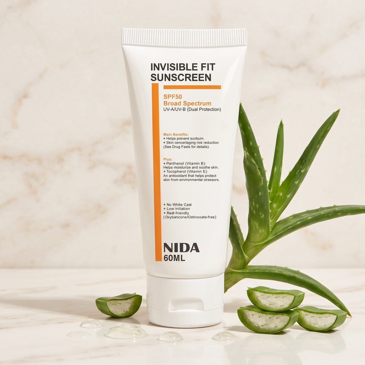Nida Invisible Fit Sun Serum SPF50+ 60ml
